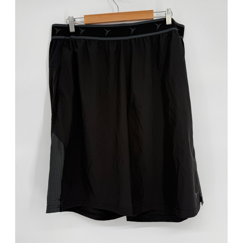 Old Navy Active Mens Sz XL Black Athletic Training Shorts Stretch Mesh Panels